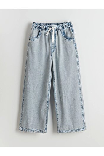 LC Waikiki Lcw Kids Blue Wideleg Girl Jean Pants