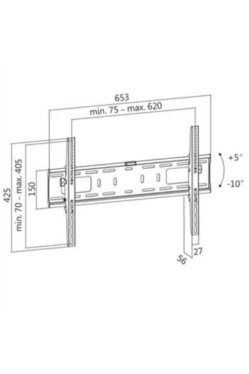 3 Logilink TV Wall Mount 37"-70", Tilt +5°-10°