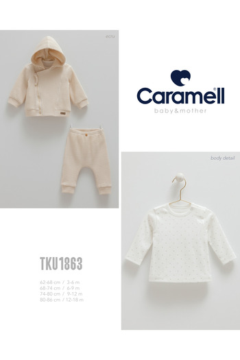 Caramell Barbosa Soft Teddy 3-Piece Set (3-6Months/6-9Months/9-12Months/12-18Months) Tku1863 New Season 2025