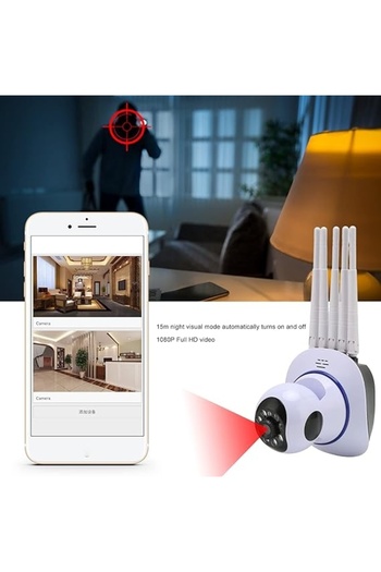 divendi-ro Mini indoor CCTV indoor surveillance camera, Full HD, WiFi, IR, 360 degree rotation, white