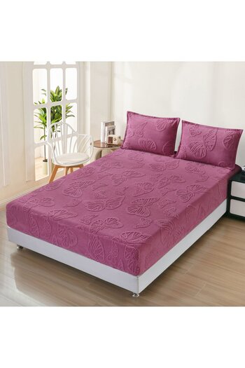 FIONNA.RO Cocolino Embossed Butterflies Duvet Cover 160x200cm - Lilac