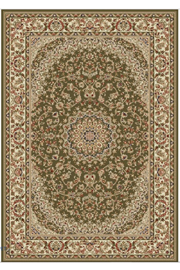 Lotos Carpet 1555-610, Green, 8 Mm Thread, Anti-Allergic, Living Room, Bedroom