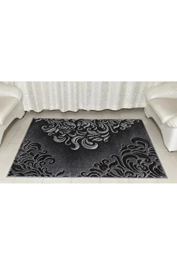 Mira Carpet 24031-619, Gray, 6 Mm Thread, Anti-Allergic, Living Room, Bedroom