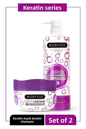 Morfose 1000 ml Keratin Shampoo and 500 ml Keratin Hair Mask