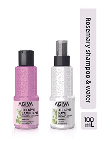Agiva Rosemary Shampoo & Rosemary Water Anti-Shedding and Fast Hair Extension 100 ml Set of 2