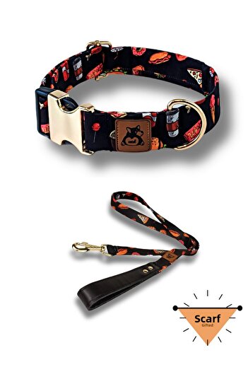 UTDpet Fastfood Dog Collar and Travel Dispatch Strap Set (with Scarf gift)