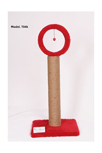 Cathause Cat House T04 Circled Cat Scratching Red 76 Cm