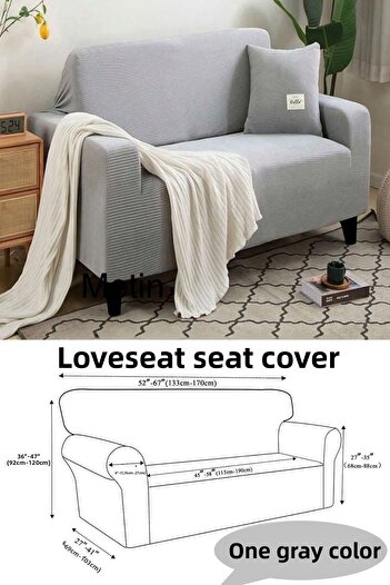 intil Grey Two Seater Sofa Cover - 1 Piece