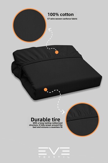 Eve Tekstil Double Rainforce Fabric Elastic Sheet and Pillow Case Set