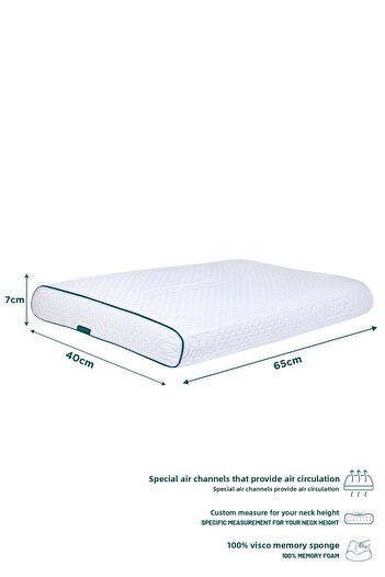 VİSCOTEX Pernă Visco Ortodoxă 65x40x7 cm Pernă pentru față / burtă