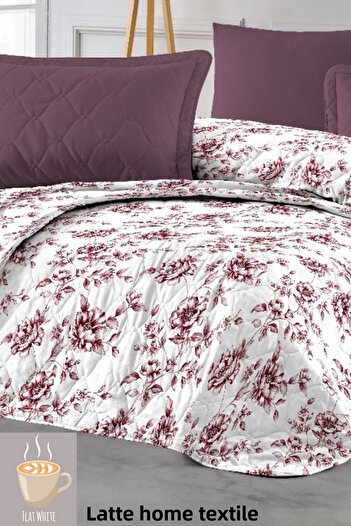 LATTE TEKSTİL Double Quilted Bedspread - Flat White, Multi-Purpose, 195X230Cm