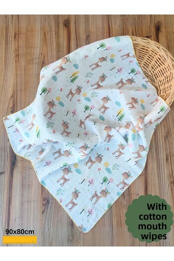 Bebella 100% Cotton Muslin Baby Blanket - Single Layer and Multi-Purpose Gift Summer