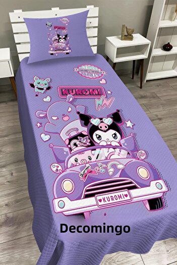 dekomingo Kuromi Lila Baby and Children's Room Pi̇ke Set with Car