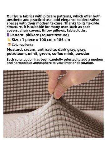 uzhanem jacquard fabric, used for dirt cushion cover seat cover, thick elastic 100cm x 185cm
