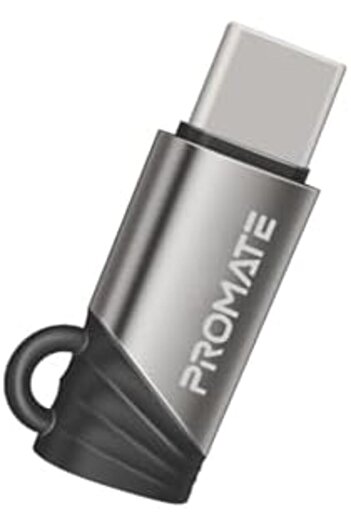 Promate محول Lightning إلى USB-C لأجهزة iPhone 15 وما فوق بتصميم فعال وتوصيل سريع للطاقة بقوة 27 وات