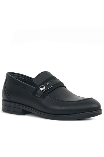 Rakerplus Genuine Leather Black Loafer - Men's Young Classic Shoes