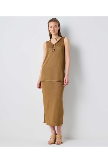İpekyol Lurex tricottage with knitted stripes