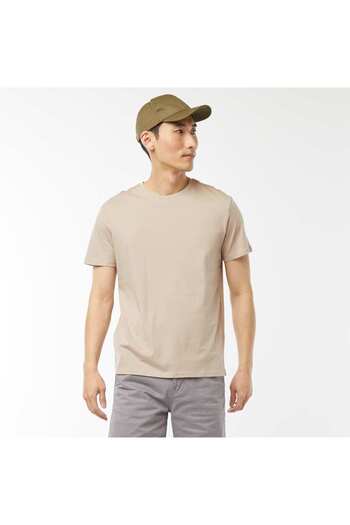 KIABI Plain jersey straight T-shirt BEIGE