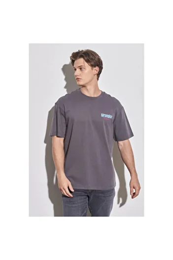 WRANGLER Men's Gray Crew Neck T-Shirt