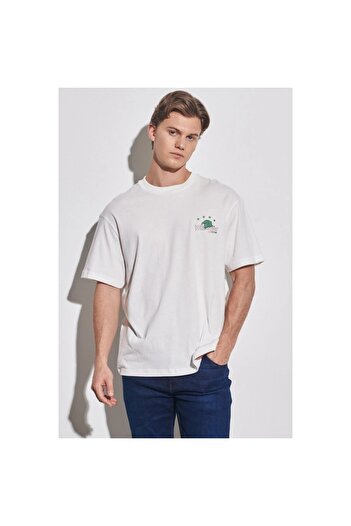 WRANGLER White Crew Neck Men's T-Shirt