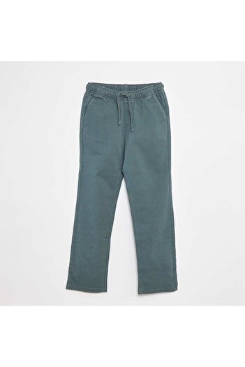 KIABI Plain regular-fit trousers GREEN