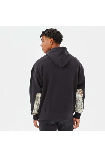Timberland Aop Men's Black Hooded Sweatshirt