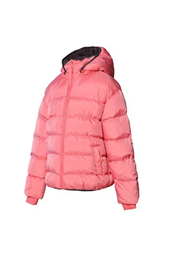 hummel Geona Girl's Pink Hooded Puffer Jacket