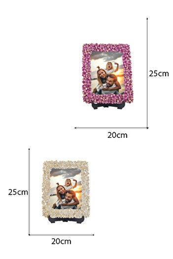 AYDİZAYN Yonca Desenli Polyester Fotoğraf Çerçevesi