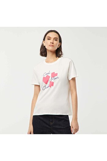KIABI Short-sleeved T-shirt with Mother's Day print WHITE