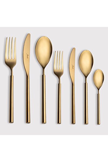 Jumbo 6000 Roller Titanyum Gold 84 Parça 12 Kişilik Çatal Kaşık Bıçak Seti