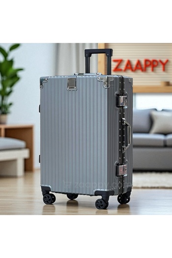 ZAAPPY Aluminum Frame Luggage, silent spinner wheels, zipperless hard shell, combination lock