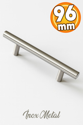 Badem10 Înălțime de trandafir (96 MM - 9,6 CM) Mobilier din metal inox Sertar de bucătărie Dulap dulap Mâner Mâner