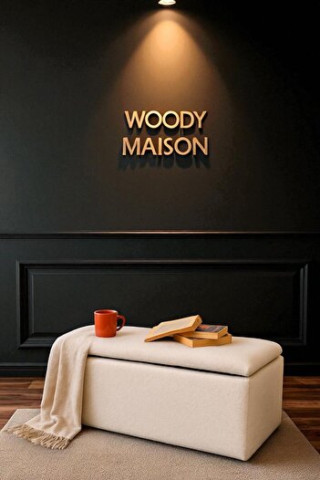 WoodyMaison Puf Denmark Modern Tarz Yatak Ucu Sandıklı Puf Kapı Girişi Bench Koltuk 35*90*42 Cm