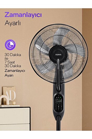 VOOKA Buzlu Vantilatör Buharlı Nemlendirici Fan | Zaman Ayarlı | Ultra Sessiz | 75° Oda Soğutucu
