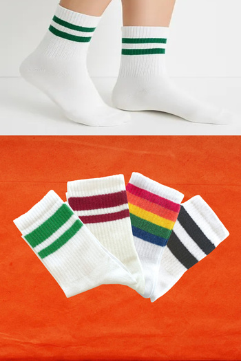 Esinti Men's Women's Socks Socket Long Socks Colorful Patterned Socks 4 Pieces