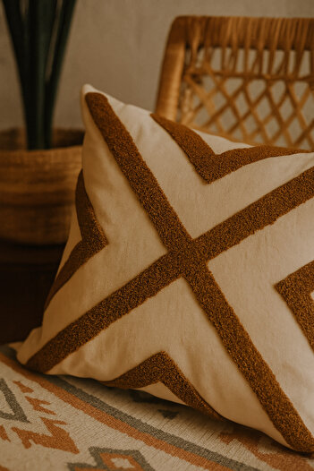 Rell Home Ethnic Patterned Punch Pillow Cushion Cover
