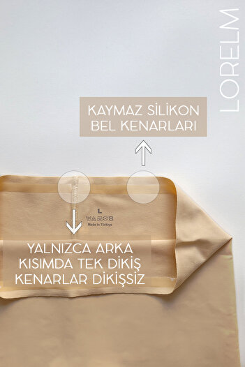 Lorelm Lazer Kesim Kısa Şort Astar Seamless İz Yapmaz Kaymaz Silikon Bel