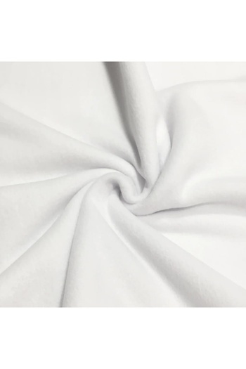 UgurToyss White Fleece Fabric Quality Thick Fleece Fabrics Width 180 cm