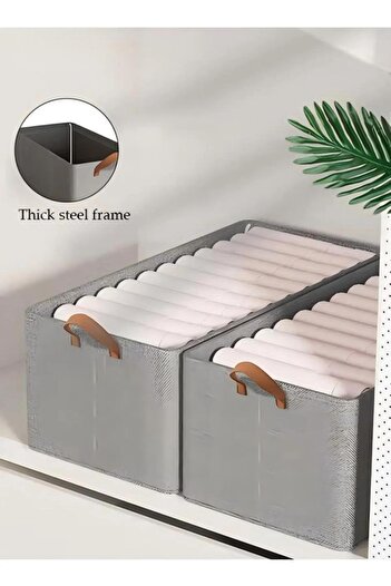 Generic 3pcs Wardrobe Clothing Storage Box Foldable Closet Storage Organizer Washable Closet