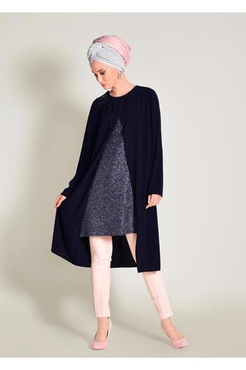 Alvina Silvery Asymetric Cut Tunic 4072