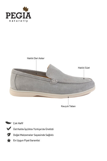 Pegia Γνήσιο Suede Ανδρικό Flat Loafer 500911
