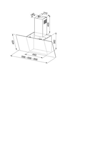 Franke Glass Linear Vertical Fpj 615 V Bk A/ss 60 Cm Davlumbaz Siyah