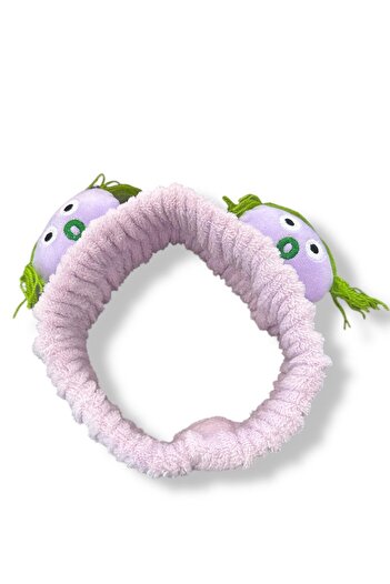 TAKIŞTIR Purple Color Monster Figured Plush Hair Band
