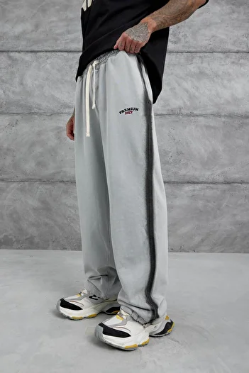 NOMARC Gray Elastic Washed Baggy Sweatpants