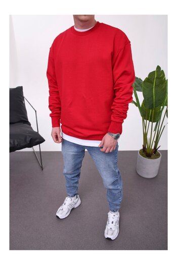NOMARC Basic Cotton Red Sweatshirt