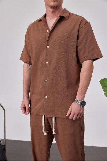 NOMARC Brown Linen Suit