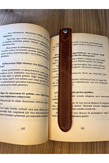 natderi Genuine Leather Bookmark – Tan Color – Stylish and Durable Design
