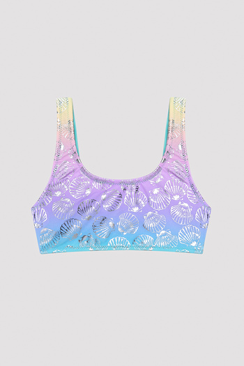 Penti Girl's Silver Multicolor Halter Bikini Set