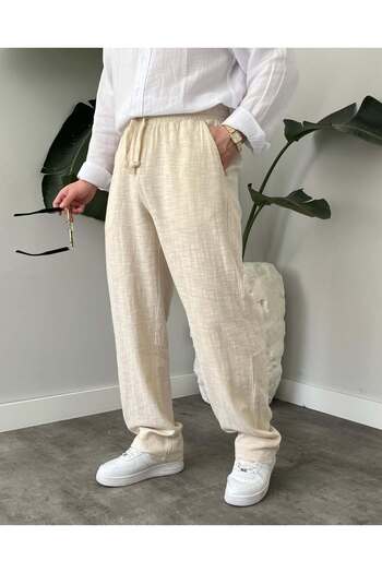 Cordi Wear Erkek Baggy Keten Pantalon