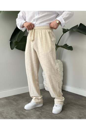 Cordi Wear Erkek Baggy Keten Pantalon
